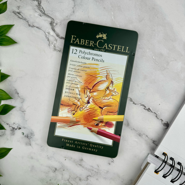 Faber-Castell Polychromos Artists' Color Pencils - 12 Pack
