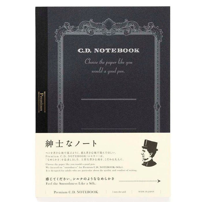 Apica | Cuaderno Premium A4 Silky Black (Puntos)