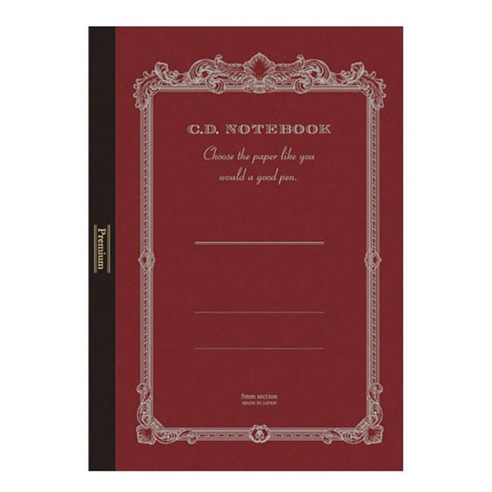 Apica | Cuaderno Premium A4 Silky Red (Cuadros)