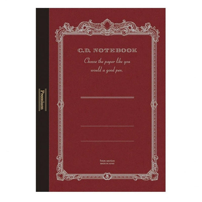Apica | Cuaderno Premium A5 Silky Red (Cuadros)