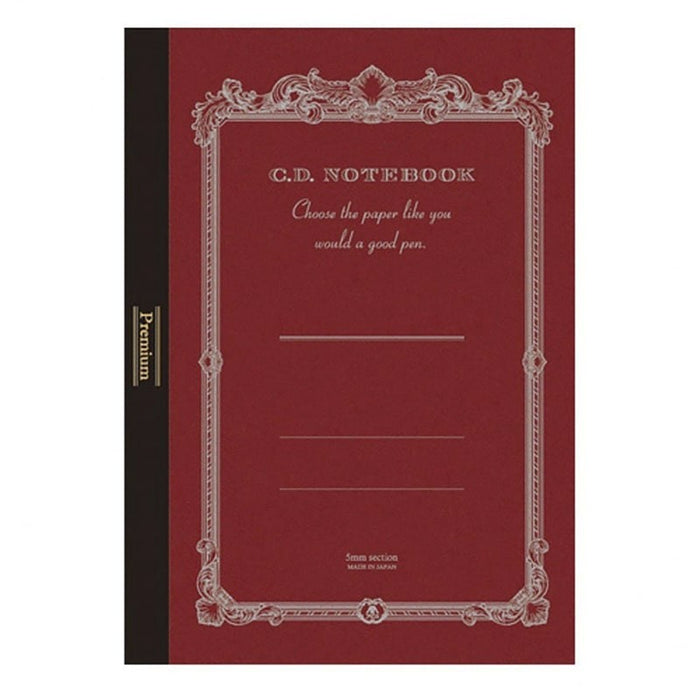 Apica | Cuaderno Premium B5  Silky Red (Cuadrícula)