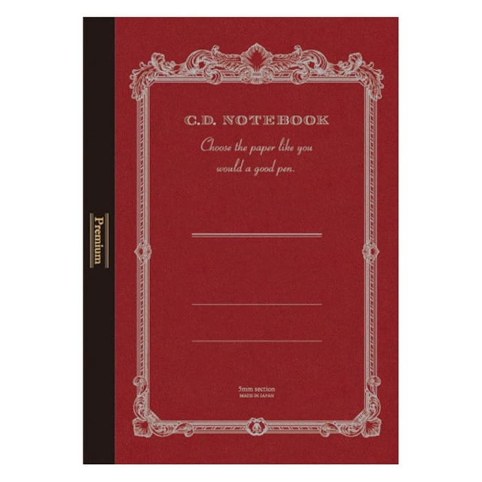 Apica Premium CD Notebook - Red - Grid - A5 | Atlas Stationers.