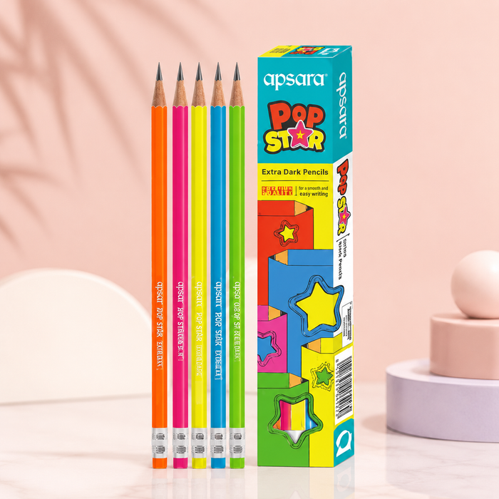 Apsara Pop Star Pencils | Pack of 10