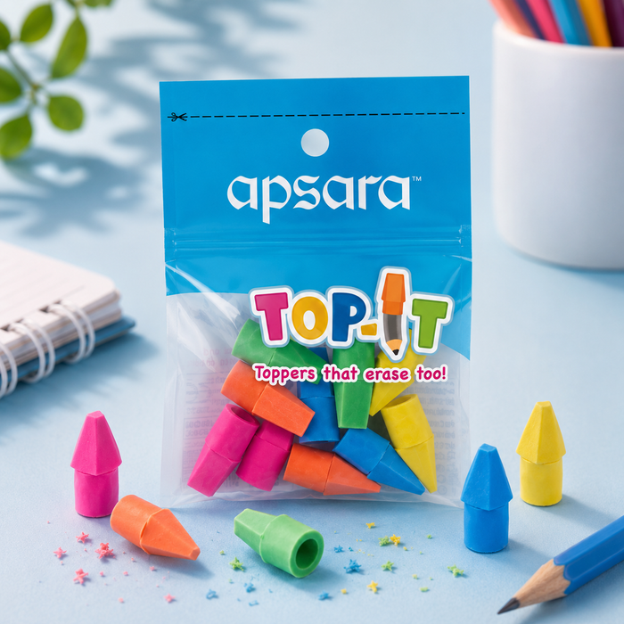 Apsara Top-It Erasers | Pack of 10