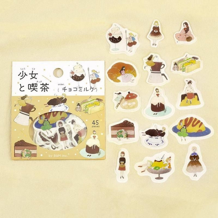 Atlas Stationers - BGM Planner Sticker Flakes - A Girl and a Coffee Shop - Chocolate Milk - Stickers - Image 3