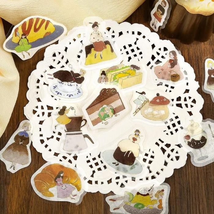 Atlas Stationers - BGM Planner Sticker Flakes - A Girl and a Coffee Shop - Chocolate Milk - Stickers - Image 4