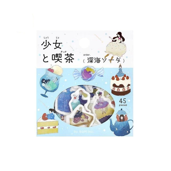 Atlas Stationers - BGM Planner Sticker Flakes - A Girl and a Coffee Shop - Deep Sea Soda - Stickers - Image 2