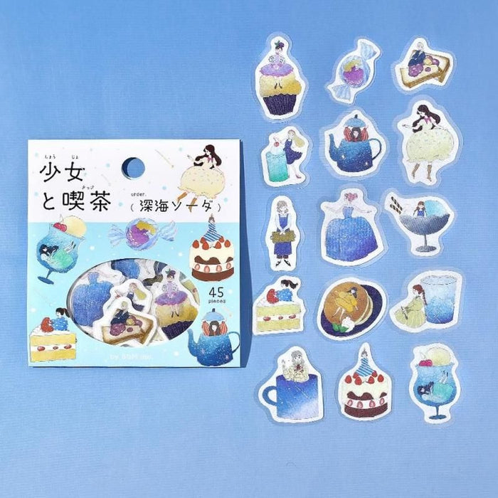 Atlas Stationers - BGM Planner Sticker Flakes - A Girl and a Coffee Shop - Deep Sea Soda - Stickers - Image 3