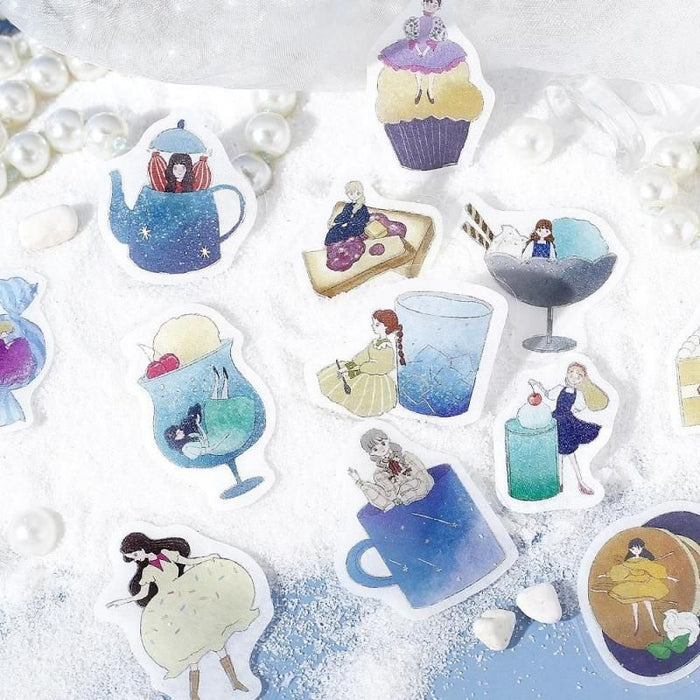 Atlas Stationers - BGM Planner Sticker Flakes - A Girl and a Coffee Shop - Deep Sea Soda - Stickers - Image 4