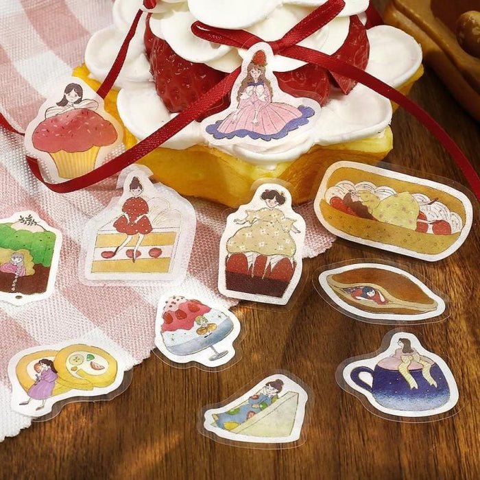 Atlas Stationers - BGM Planner Sticker Flakes - A Girl and a Coffee Shop - Strawberry - Stickers - Image 4