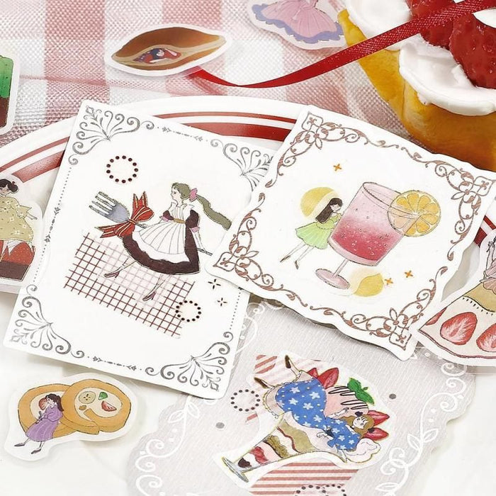 Atlas Stationers - BGM Planner Sticker Flakes - A Girl and a Coffee Shop - Strawberry - Stickers - Image 5