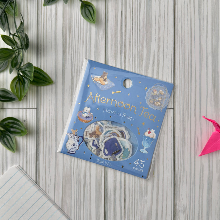 Atlas Stationers - BGM Planner Sticker Flakes - Afternoon Tea Party - Let's Take a Breather - Stickers