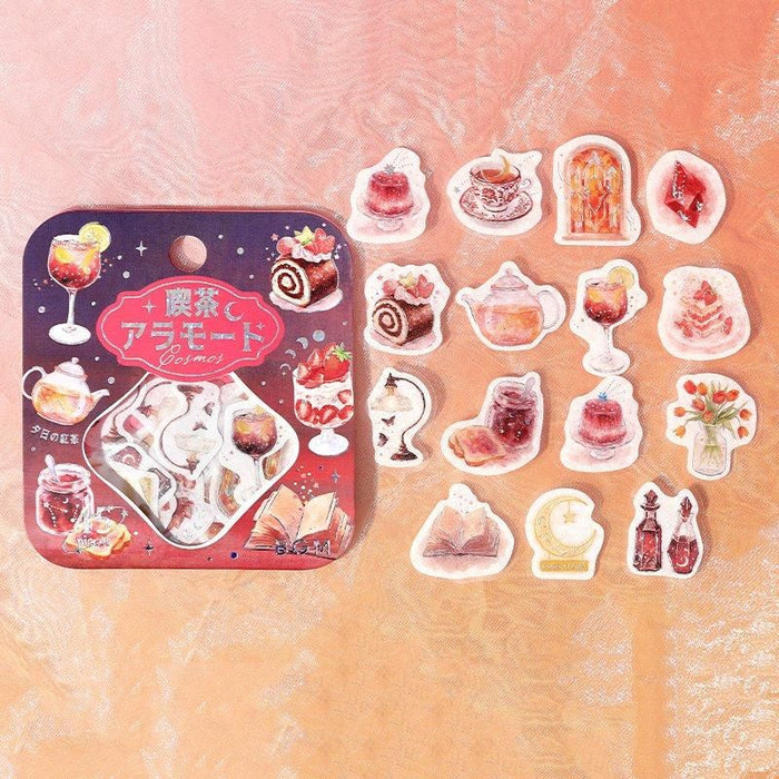 Atlas Stationers - BGM Planner Sticker Flakes - Coffee a la mode - Akaneiro Sunset - Stickers - Image 3