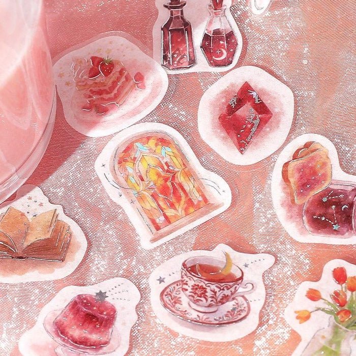 Atlas Stationers - BGM Planner Sticker Flakes - Coffee a la mode - Akaneiro Sunset - Stickers - Image 4