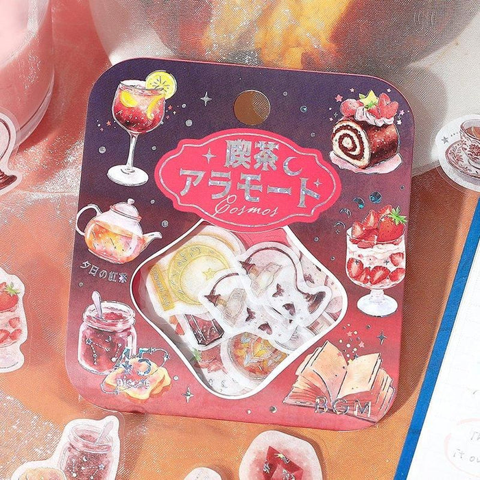 Atlas Stationers - BGM Planner Sticker Flakes - Coffee a la mode - Akaneiro Sunset - Stickers - Image 5
