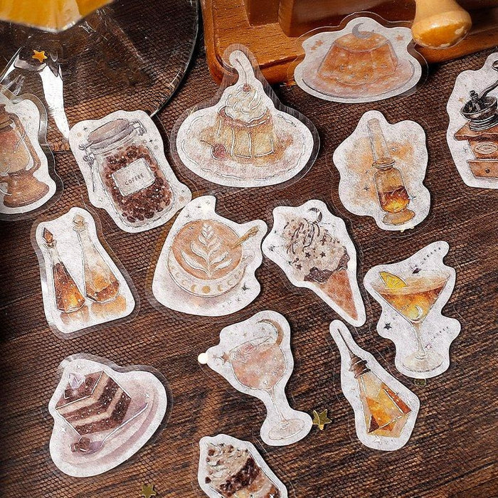 Atlas Stationers - BGM Planner Sticker Flakes - Coffee a la mode - Starry Glow of Dusk - Stickers - Image 6