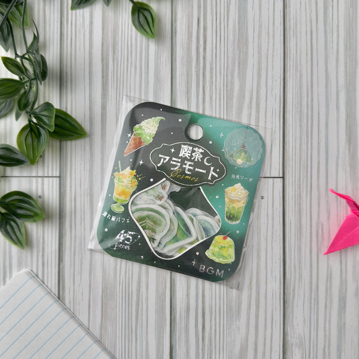 Atlas Stationers - BGM Planner Sticker Flakes - Coffee a la mode - Twilight Moonlight Sky - Stickers