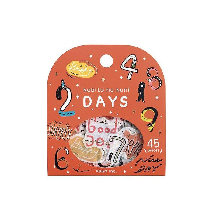 Atlas Stationers - BGM Planner Sticker Flakes - Kobito no Kuni - Days - Stickers