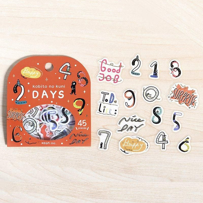 Atlas Stationers - BGM Planner Sticker Flakes - Kobito no Kuni - Days - Stickers - Image 2