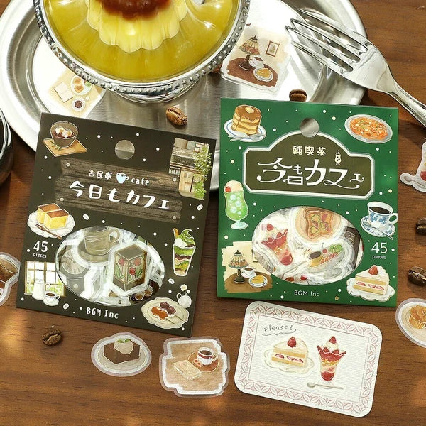 BGM Planner Sticker Flakes - Today's Cafe - Old House Cafe
