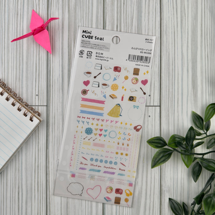 Atlas Stationers - BGM Planner Sticker Sheet - Enamel & Pencil Drawing - Stickers - Image 2