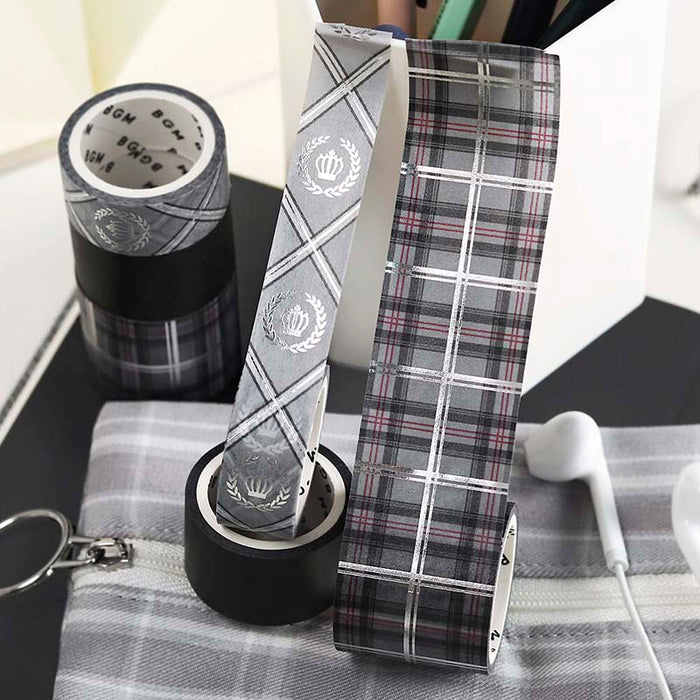 BGM | Set de Washi Tapes School Colors Gray