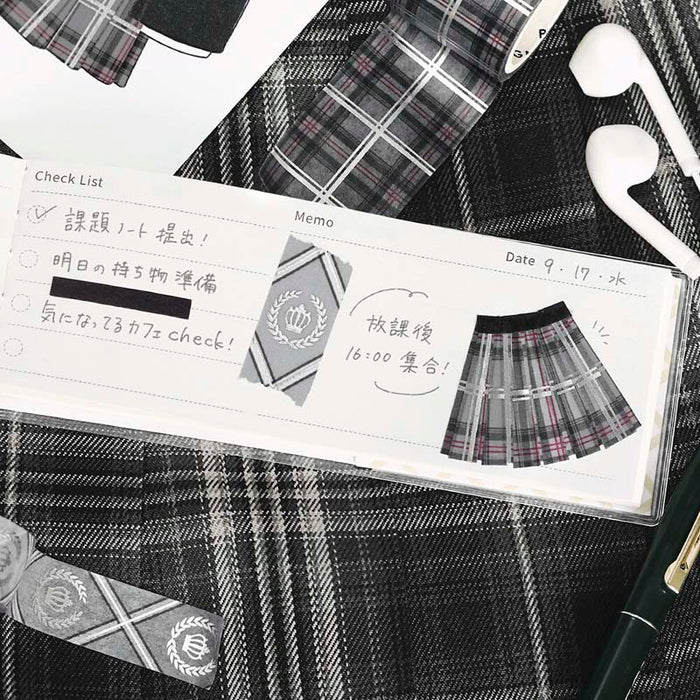 BGM | Set de Washi Tapes School Colors Gray