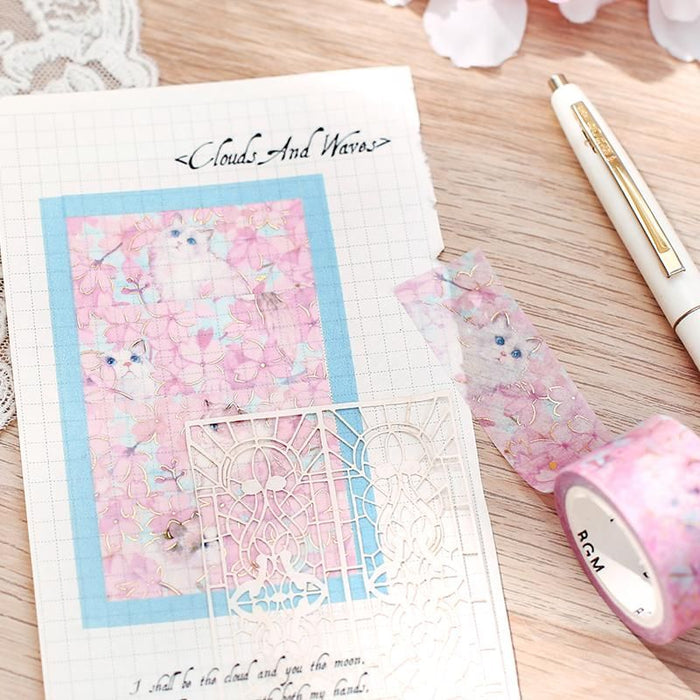 BGM Washi Tape - Flowers & Cats - Blossom