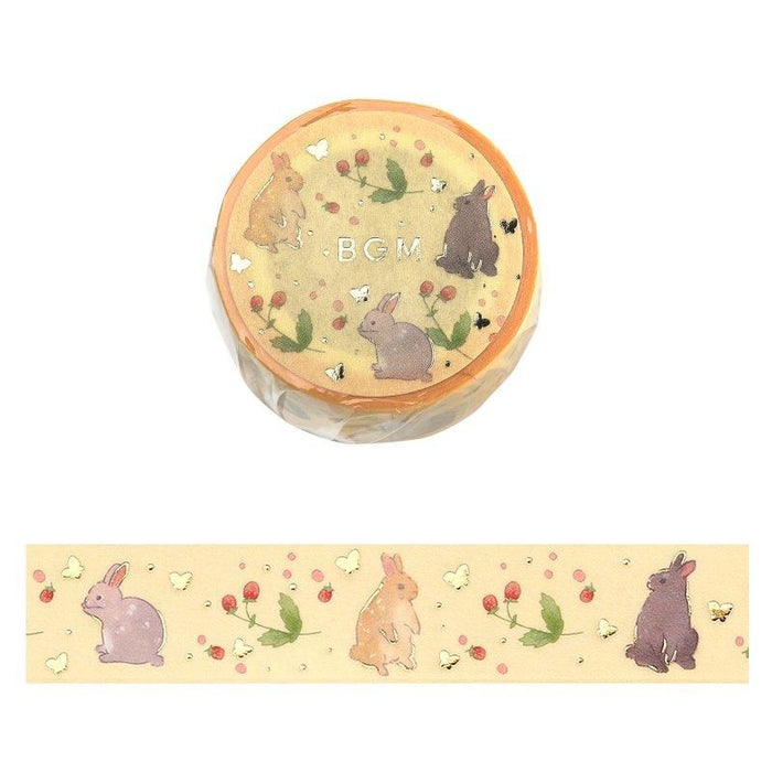 BGM Washi Tape - Rabbit Country - Raspberry
