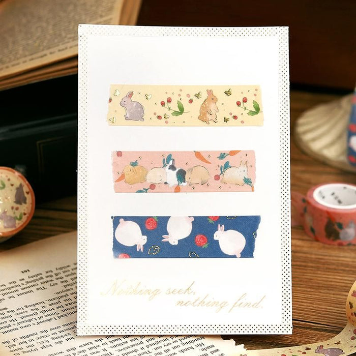 BGM Washi Tape - Rabbit Country - Raspberry