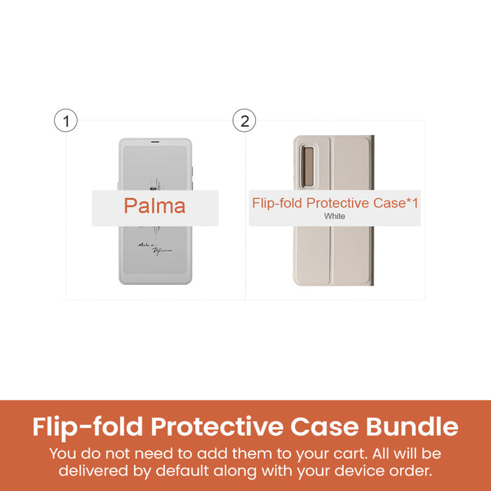EU / White / Flip-fold Protective Case Bundle