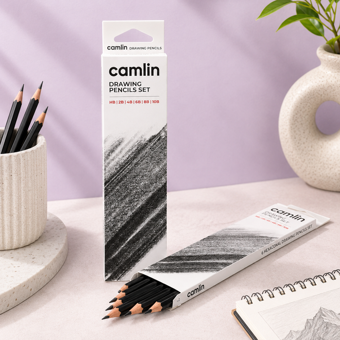 Camel Drawing Pencils – Assorted Pack of 6 Grades