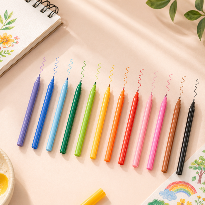 Camel Sketch Pens – 12 Shades (Full Size)