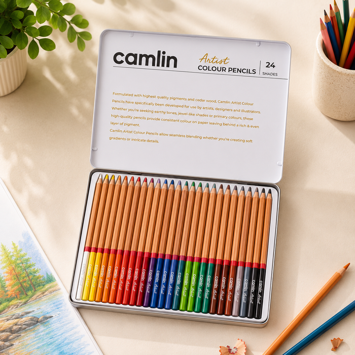 Camlin Artist Colour Pencils – 24 Shades