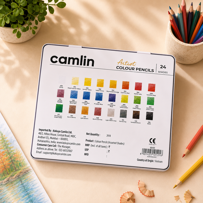 Camlin Artist Colour Pencils – 24 Shades