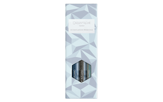 Caran d'Ache Box of 3 Scented Pencils - La Maison Alpine Frost (Special Edition)