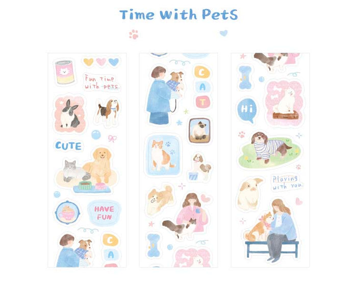 Card Lover | Pegatinas en Rollo Our Daily Life Time With Pets