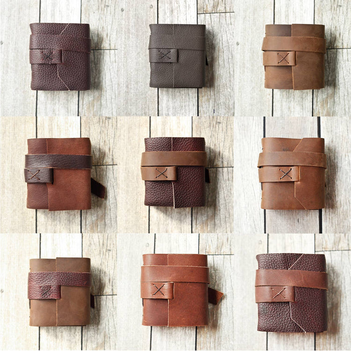 Chunky Leather Travel Journal: Bright White
