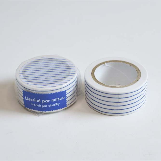 Classiky | Mitsou Stripe Blue Washi Tape