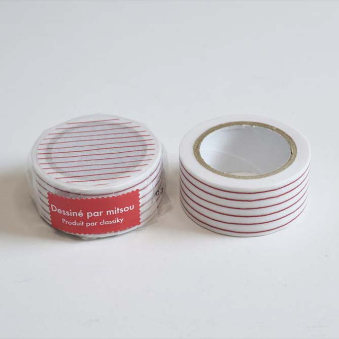 Classiky | Mitsou Stripe Red Washi Tape