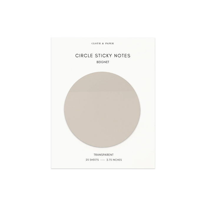 Cloth & Paper Transparent Circle Sticky Notes