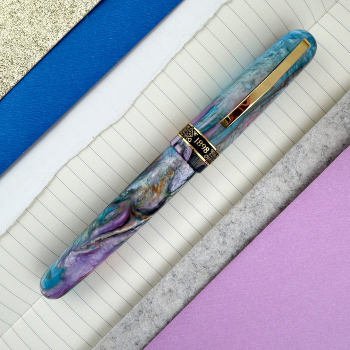 Conklin 1898 Fountain Pen - Primary Manipulation 4.5 w/Gold Trim (Special Edition) (Doorbuster)