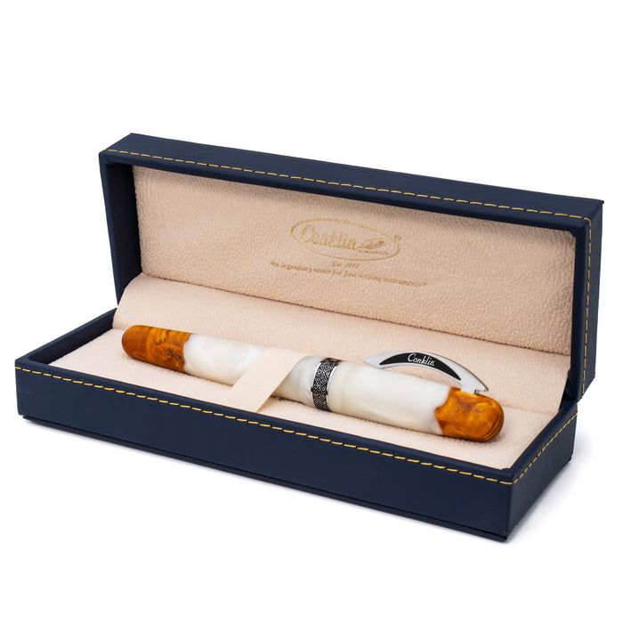 Conklin 1898 Spectra Fusion Fountain Pen - White Chrome (Limited Edition)