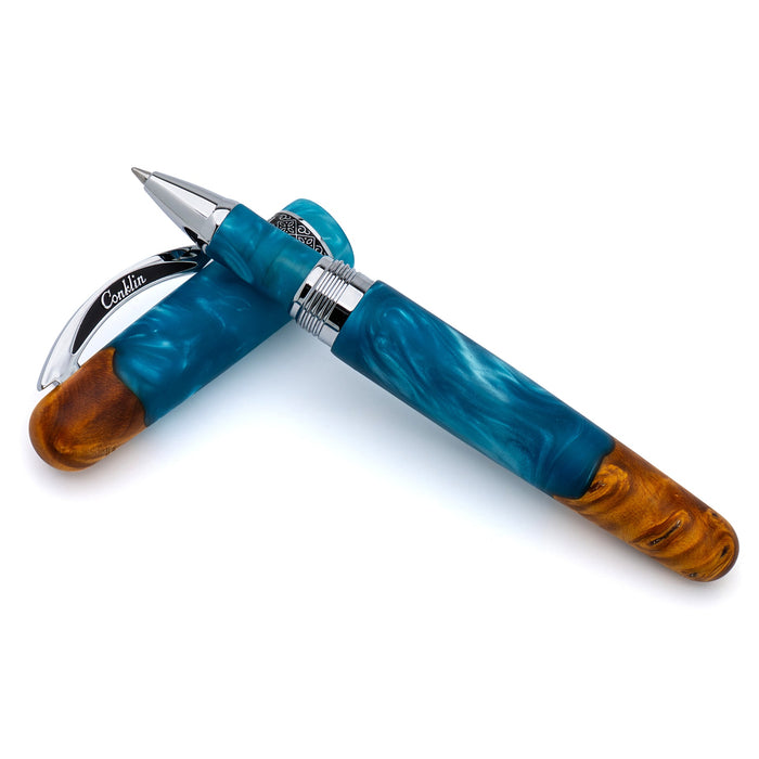 Conklin 1898 Spectra Fusion Rollerball Pen - Blue Chrome (Limited Edition)