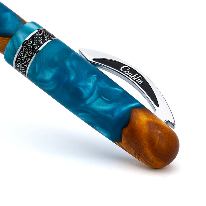 Conklin 1898 Spectra Fusion Rollerball Pen - Blue Chrome (Limited Edition)