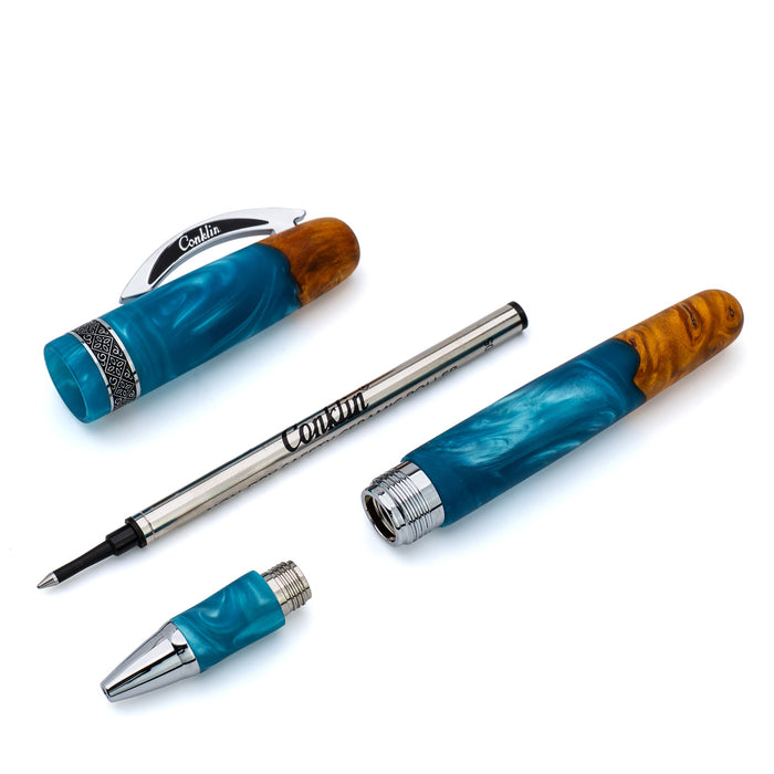 Conklin 1898 Spectra Fusion Rollerball Pen - Blue Chrome (Limited Edition)
