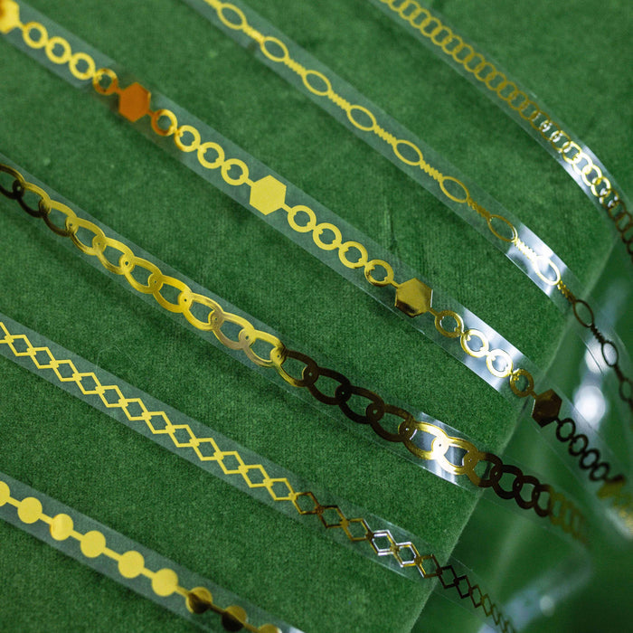 CoraCreaCrafts Metal Chain Tape Set