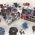 CoraCreaCrafts Moody Flowers Sticker Tin Box