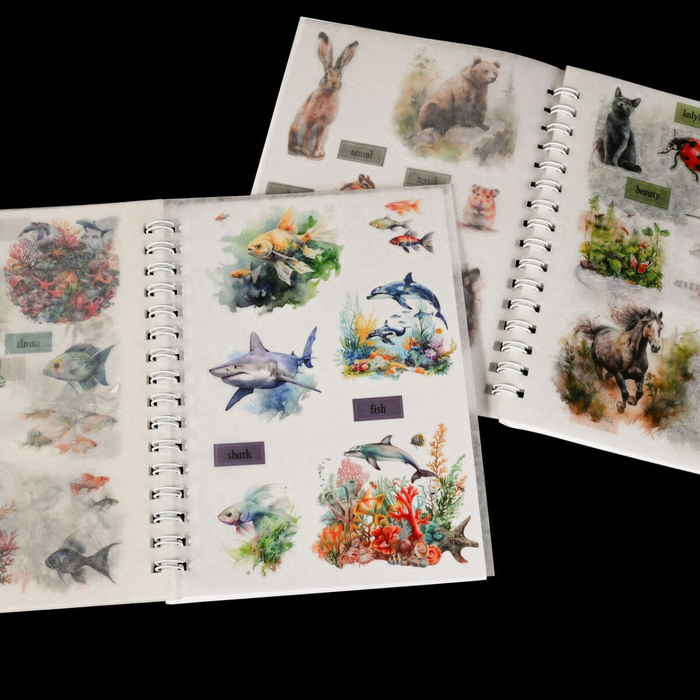 Atlas Stationers - CoraCreaCrafts Sticker Book - Animal Kingdom - Stickers - Image 2