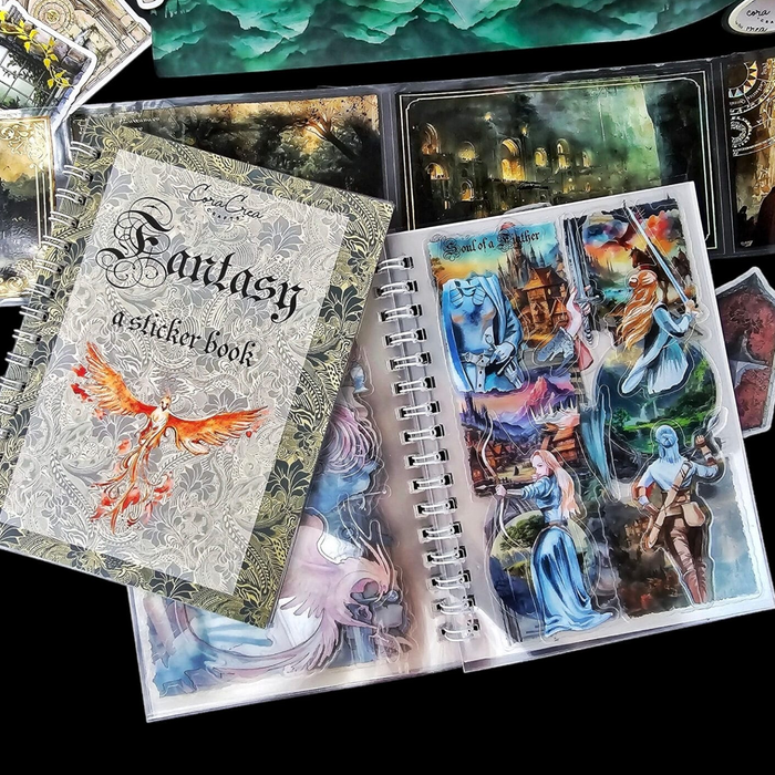 Atlas Stationers - CoraCreaCrafts Sticker Book - Fantasy - Stickers
